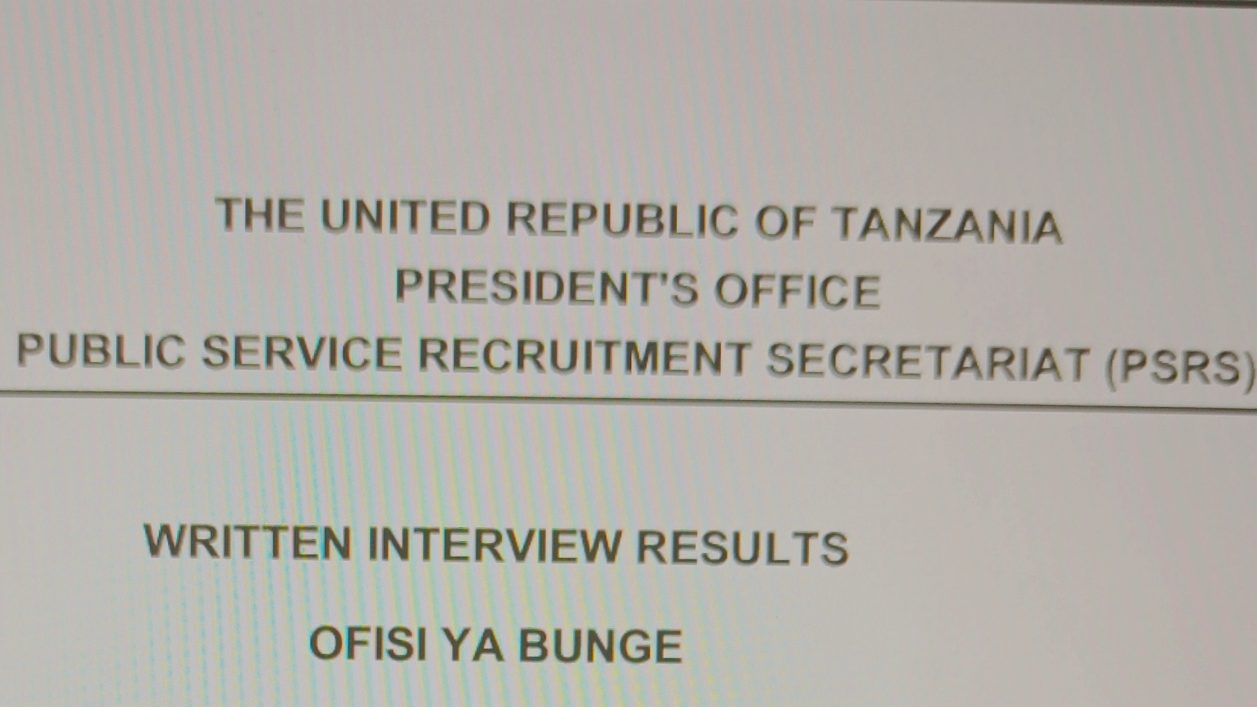 MATOKEO YA USAILI WA MCHUJO-NA...